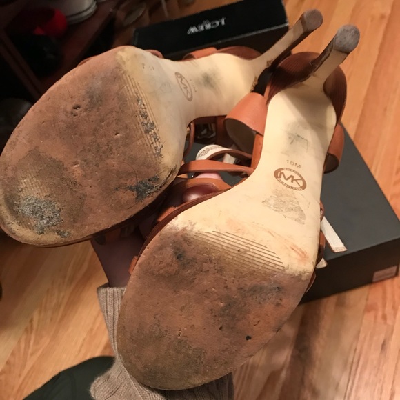 Michael Kors Cognac Brown Stiletto Sandals - Picture 2 of 7